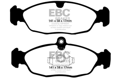 EBC 97 - 99 Aston Martin DB7 3.2 Supercharged Redstuff Rear Brake Pads Brake Pads - Performance
