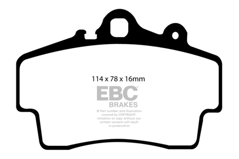EBC 97 - 99 Porsche Boxster (Cast Iron Rotors only) 2.5 Redstuff Front Brake Pads Brake Pads - Performance