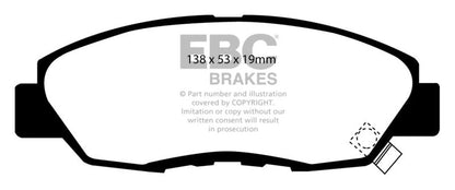 EBC 97 Acura CL 2.2 Redstuff Front Brake Pads Brake Pads - Performance