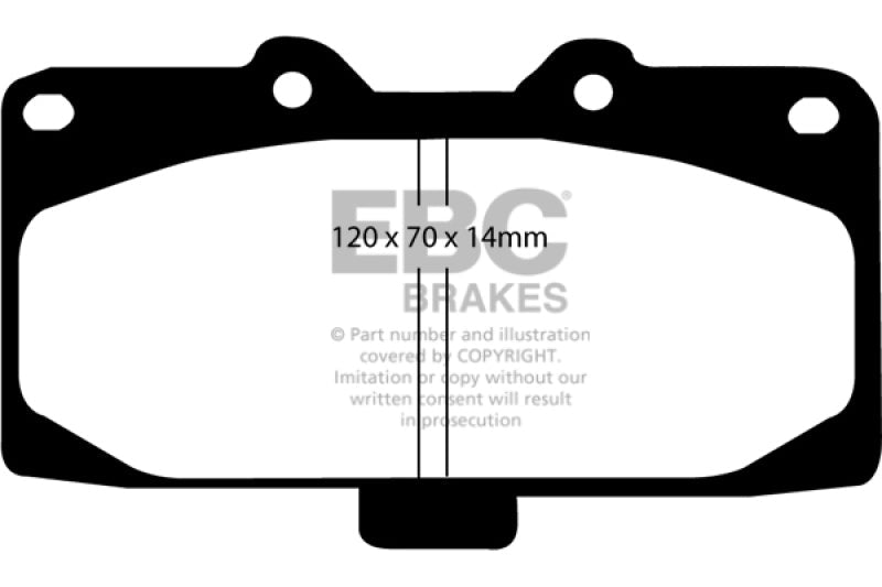 EBC 98 - 03 Nissan Skyline (R34) 2.5 GT (200) Greenstuff Front Brake Pads Brake Pads - Performance