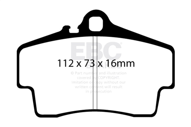 EBC 98 - 05 Porsche 911 (996) (Cast Iron Rotor only) 3.4 Carrera 2 Redstuff Rear Brake Pads Brake Pads - Performance