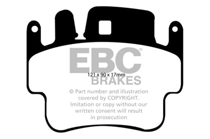 EBC 98 - 05 Porsche 911 (996) (Cast Iron Rotor only) 3.4 Carrera 2 Yellowstuff Front Brake Pads Brake Pads - Performance