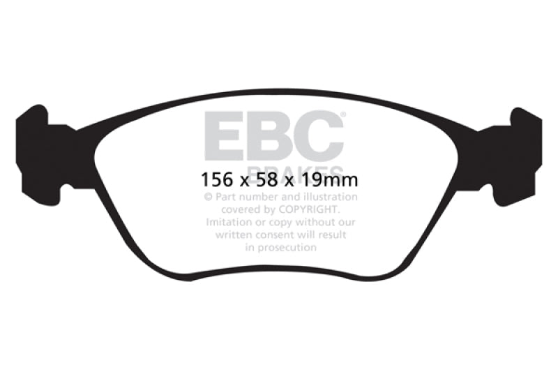 EBC 98 - 05 Volvo C70 2.3 Turbo T5 (16in Wheels) Redstuff Front Brake Pads Brake Pads - Performance