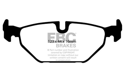 EBC 99 - 01 Saab 9 - 5 2.3 Turbo (Aero) Yellowstuff Rear Brake Pads Brake Pads - Performance