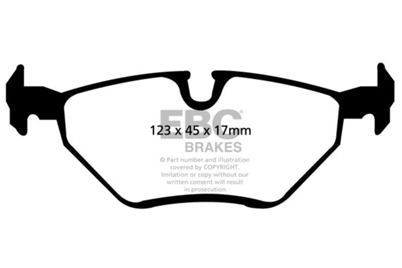 EBC 99 - 02 BMW Z3 2.5 Yellowstuff Rear Brake Pads Brake Pads - Performance