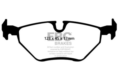 EBC 99 - 02 BMW Z3 2.5 Yellowstuff Rear Brake Pads Brake Pads - Performance