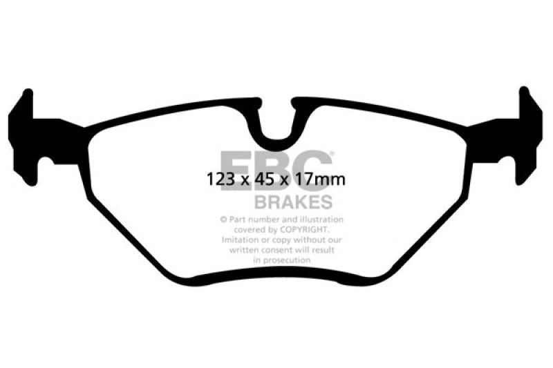 EBC 99 - 02 BMW Z3 2.5 Yellowstuff Rear Brake Pads Brake Pads - Performance