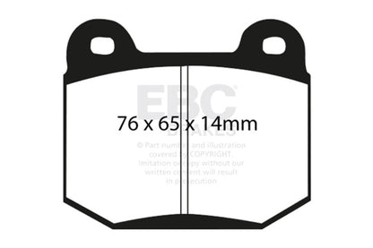 EBC 99 - 03 Mitsubishi Lancer Evolution 2.0 Turbo Yellowstuff Rear Brake Pads Brake Pads - Performance