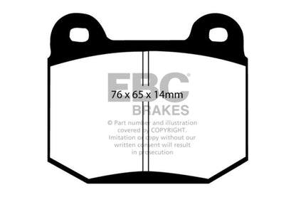 EBC 99 - 03 Mitsubishi Lancer Evolution 2.0 Turbo Yellowstuff Rear Brake Pads Brake Pads - Performance