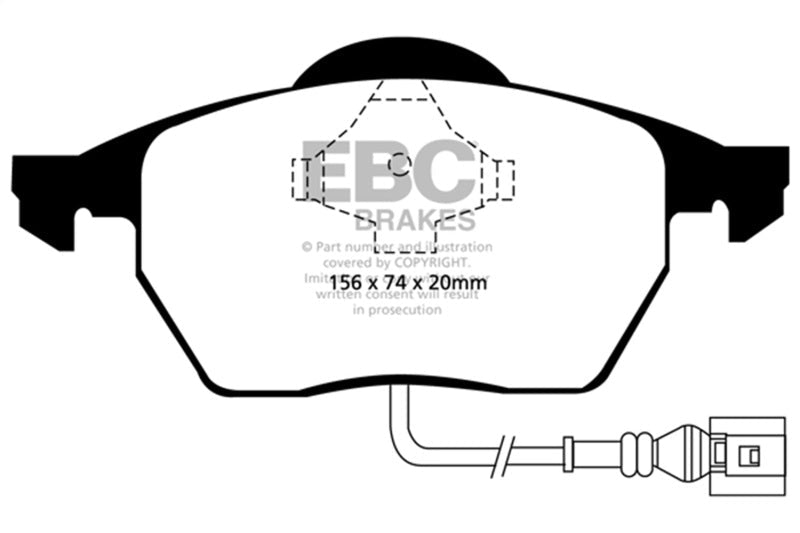 EBC 99 - 06 Audi TT 1.8 Turbo Redstuff Front Brake Pads Brake Pads - Performance