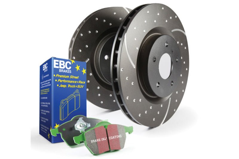 EBC S10 Brake Pad and Rotor Kit-Brake Rotors - Slot & Drilled-EBC