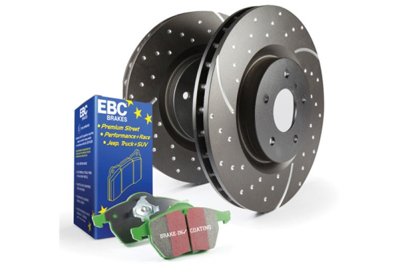 EBC S3 Brake Pad and Rotor Kit-Brake Rotors - Slot & Drilled-EBC
