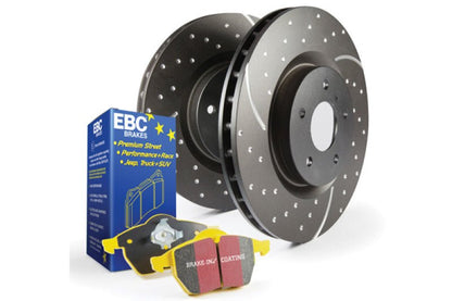 EBC S5 Brake Pad and Rotor Kit-Brake Rotors - Slot & Drilled-EBC