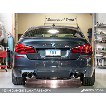AWE Tuning BMW F10 M5 Touring Edition Axle-Back Exhaust Diamond Black Tips