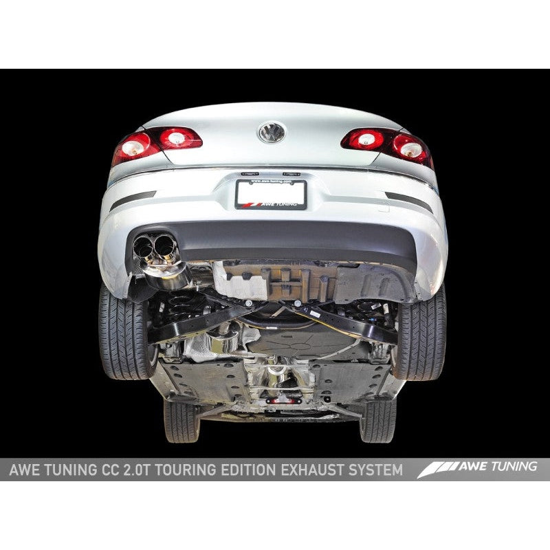 AWE Tuning VW CC 2.0T Touring Edition Performance Exhaust - Diamond Black Tips