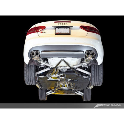 AWE Tuning Audi B8 / B8.5 S5 Cabrio Touring Edition Exhaust - Non-Resonated - Chrome Silver Tips