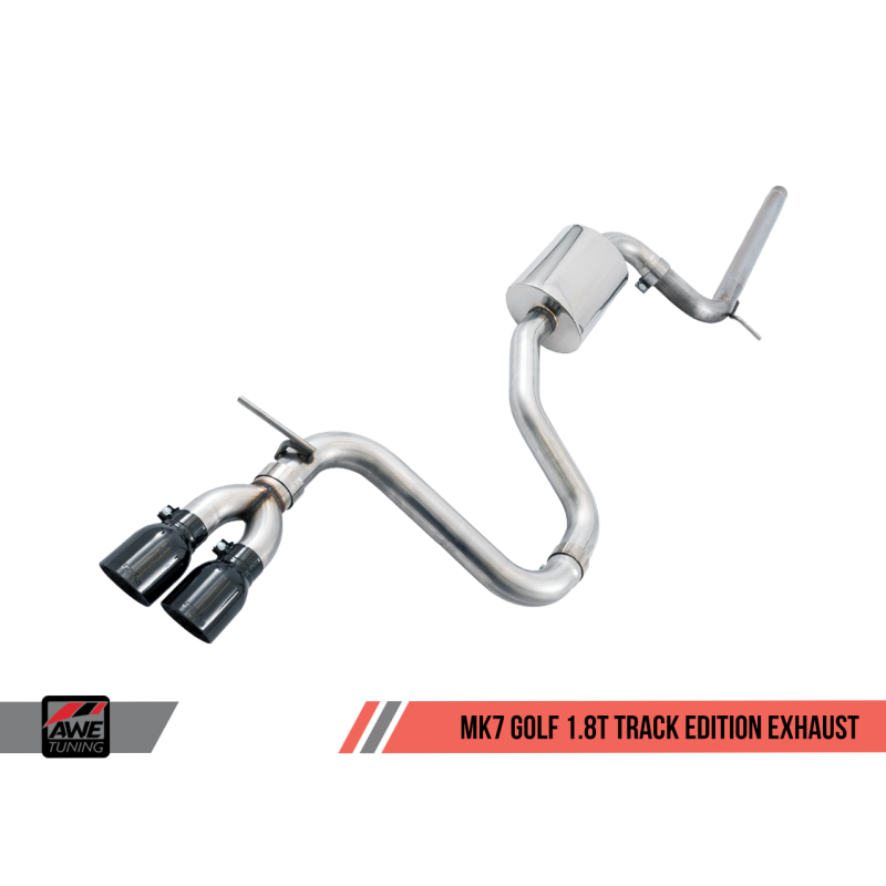 AWE Tuning VW MK7 Golf 1.8T Track Edition Exhaust w/Chrome Silver Tips (90mm)