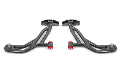 BMR 10-14 Ford Mustang Non-Adj. Lower A-Arms Delrin/Rod w/ 19mm Tall Ball Joint - Black Hammertone
