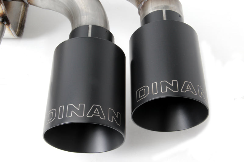 Dinan 18-23 BMW M550i (G30) Free Flow Axleback Exhaust System - Black Tips