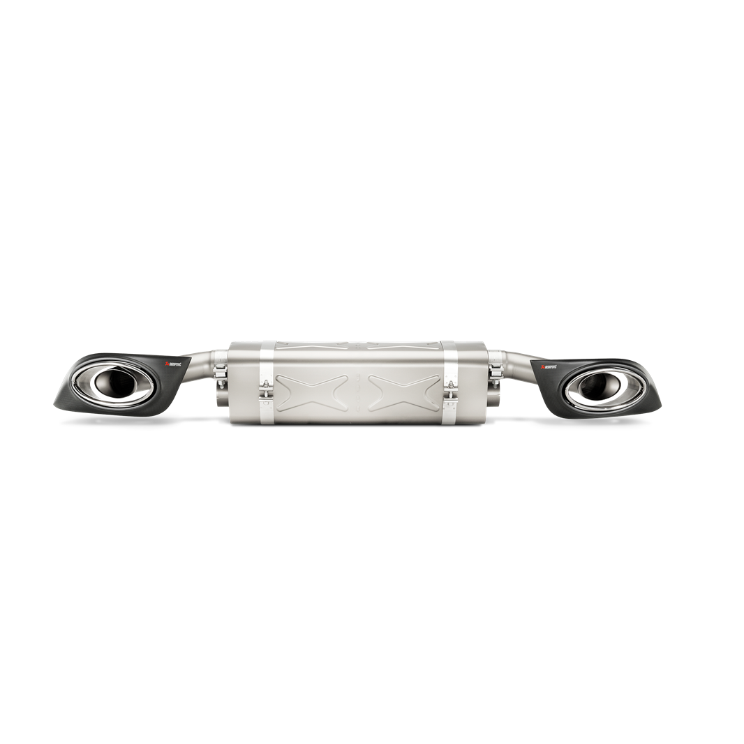 Akrapovič Slip-On Line Exhaust (Titanium) w/ Carbon Titanium Tips - 2014-2015 Porsche 911 Turbo/Turbo S (991)