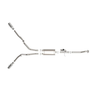 aFe Gemini XV 3in 304 SS Cat-Back Exhaust 2021 Ford F-150 V6 2.7L/3.5L (tt)/V8 5.0L w/ Polished Tips
