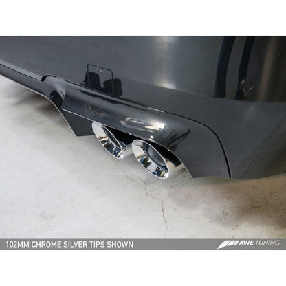 AWE Tuning BMW F10 M5 Touring Edition Axle-Back Exhaust Chrome Silver Tips