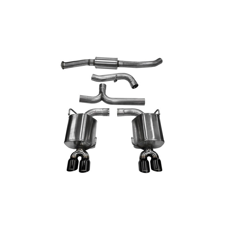 Corsa 11-13 Subaru Impreza Sedan STI 2.5L Turbo Manual Black Sport Cat-Back Exhaust