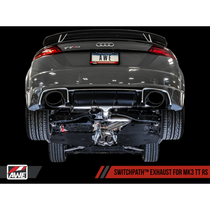 AWE Tuning SwitchPath Exhaust with Diamond Black RS-Style Tips - 18-19 Audi TTRS