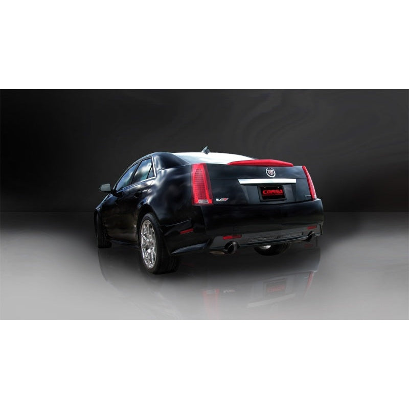 Corsa 09-13 Cadillac CTS Sedan V 6.2L V8 Black Touring Axle-Back Exhaust