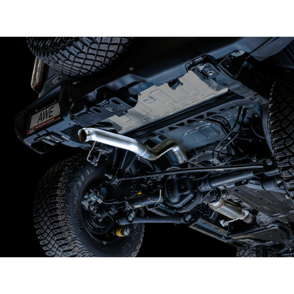 AWE Tuning 2021+ Ford Bronco 0FG Exhaust (No Tips) w/ Bash Guard
