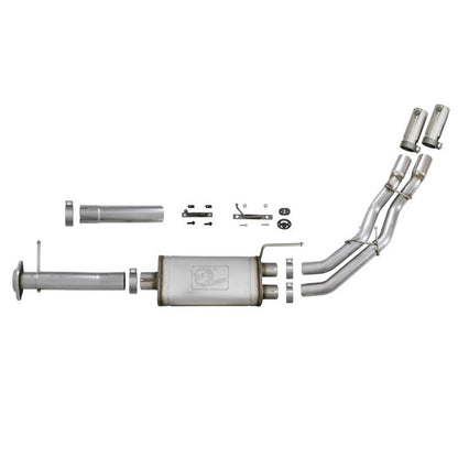 aFe Rebel Series 3in. to 2.5in. 409 SS C/B Exhaust 11-14 Ford F-150 V6-3.5L (tt) - Polished Tip