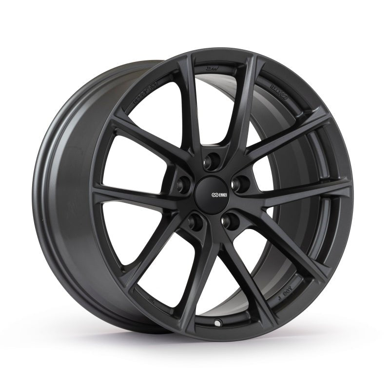 Enkei Helix 18x9.5in / 5x120 BP / 45mm Offset / 72.6mm Bore - Matte Gunmetal Wheel-Wheels - Cast-Enkei