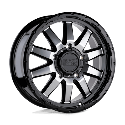 Black Rhino EXCURSION Gloss Black W/ Mirror Face 18x8 +35 6x139.7mm 112.1mm