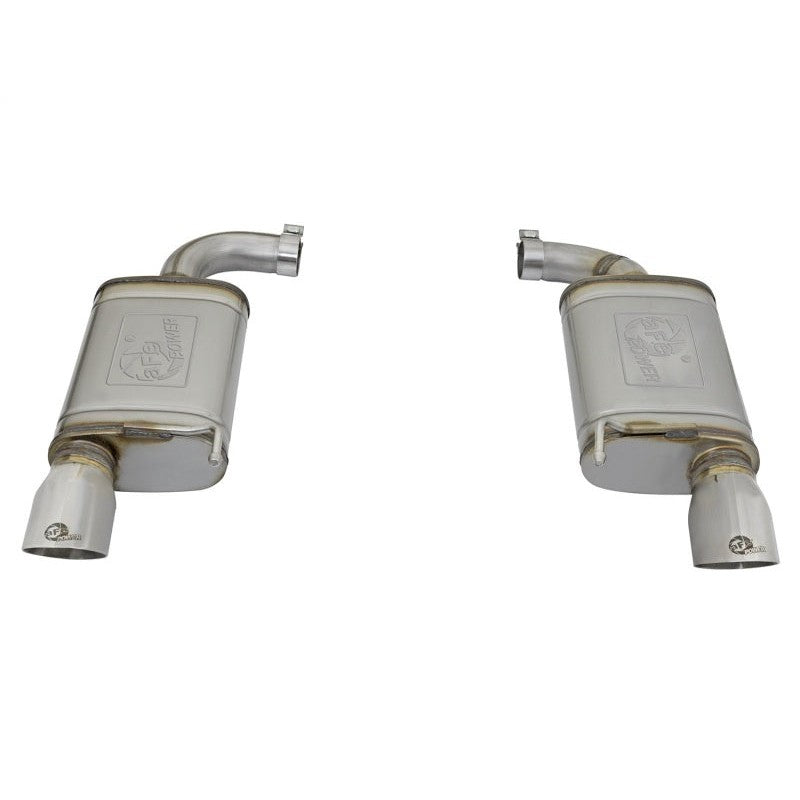 aFe MACHForce XP 2.5in 409 Stainless Axle Back Exhaust w/Stainless Tips 15-17 Ford Mustang I4-2.3L
