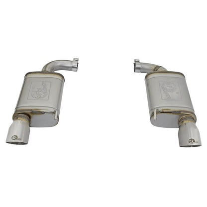 aFe MACHForce XP 2.5in 409 Stainless Axle Back Exhaust w/Stainless Tips 15-17 Ford Mustang I4-2.3L