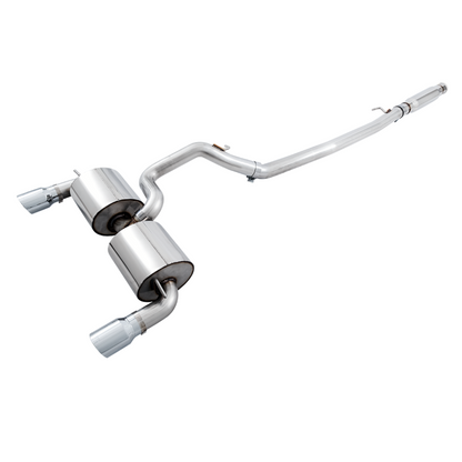 AWE Tuning Ford Focus RS Touring Edition Cat-back Exhaust- Resonated - Chrome Silver Tips
