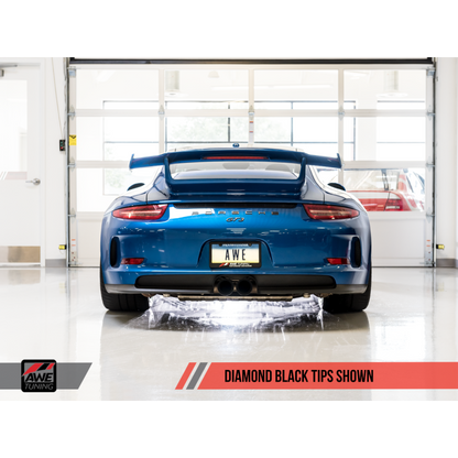 AWE Tuning Porsche 991 GT3 / RS SwitchPath Exhaust - Diamond Black Tips