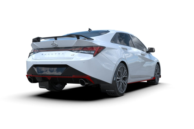 Rally Armor 22-23 Hyundai Elantra N & N Line Black UR Mud Flap w/Red Logo