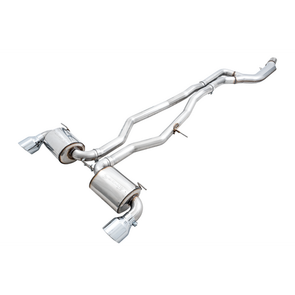 AWE Tuning 2020+ Toyota Supra A90 Non-Resonated Touring Edition Exhaust - 5in Chrome Silver Tips