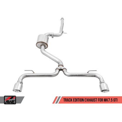 AWE Tuning Volkswagen GTI MK7.5 2.0T Track Edition Exhaust w/Chrome Silver Tips 102mm