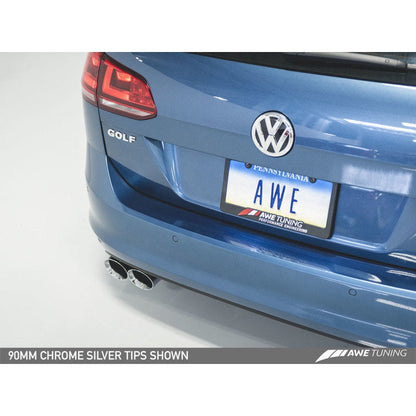 AWE Tuning VW MK7 Golf SportWagen Track Edition Exhaust w/Chrome Silver Tips (90mm)