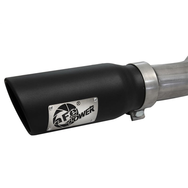 aFe MACHForce XP Exhaust 3in SS Dual Side Exit CB w/ Black Tips 11-14 Ford F150 EcoBoost V6-3.5L TT