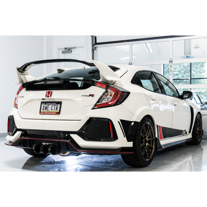 AWE Tuning 2017+ Honda Civic Type R Track Edition Exhaust w/Front Pipe & Triple Diamond Black Tips