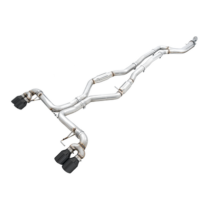 AWE Tuning 2019+ BMW M340i (G20) Track Edition Exhaust - Quad Diamond Black Tips