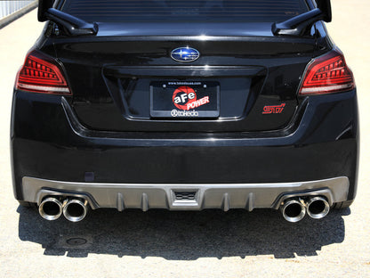 aFe Subaru WRX/STi 15-21 H4-2.0/2.5L Takeda 3in to 2-1/2in Stnlss Cat-Back Exhst w/ Polished Tip