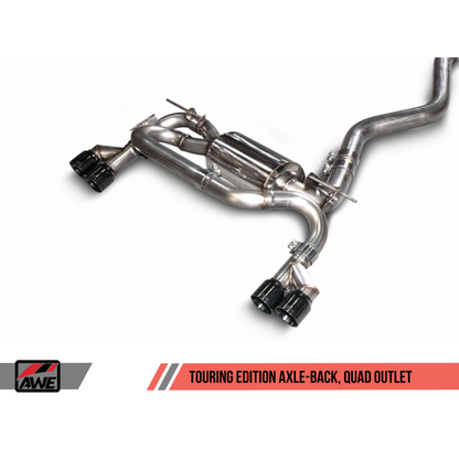 AWE Tuning BMW F3X N20/N26 328i/428i Touring Edition Exhaust Quad Outlet - 80mm Diamond Black Tips