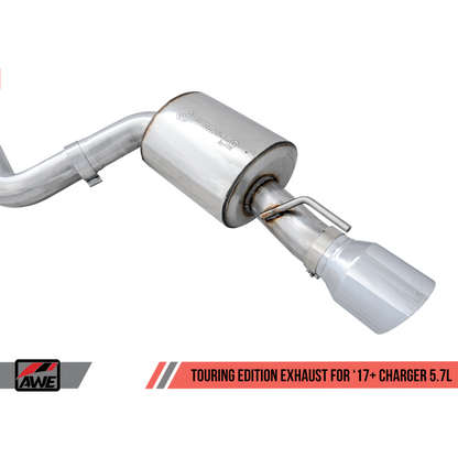 AWE Tuning 2017+ Dodge Charger 5.7L Touring Edition Exhaust - Non-Resonated - Chrome Silver Tips