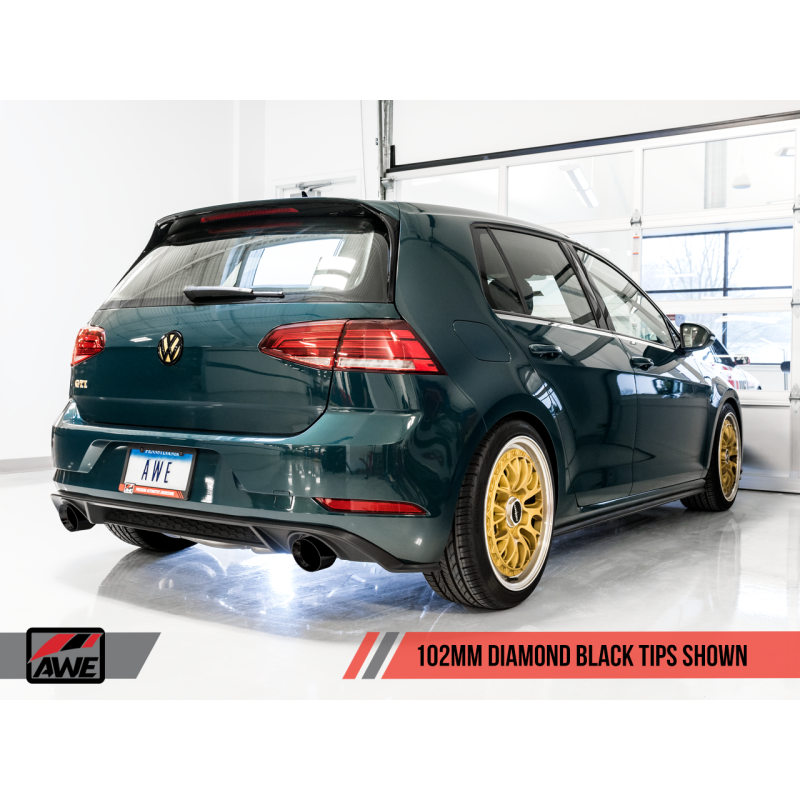 AWE Tuning Volkswagen GTI MK7.5 2.0T Touring Edition Exhaust w/Diamond Black Tips 102mm