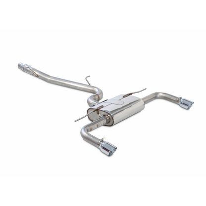 AWE Tuning Audi 8V A3 Touring Edition Exhaust - Dual Outlet Chrome Silver 90 mm Tips