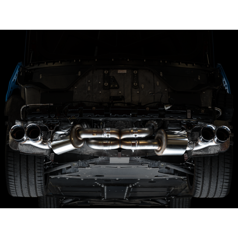 AWE Tuning 2020 Chevrolet Corvette (C8) Touring Edition Exhaust - Quad Chrome Silver Tips